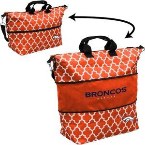 NFL Denver Broncos Zippered Tote with Detachable Cross-Body Strap Adjustable NWT